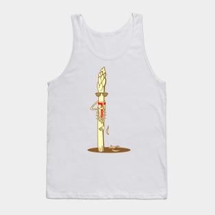 Funny asparagus with a beard Tank Top